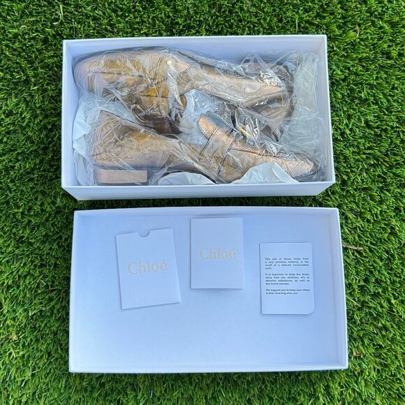 CHLOE Quincy Leather Loafers with Collapsible Heel  Size: 38.5/US 8.5 - Picture 10 of 10